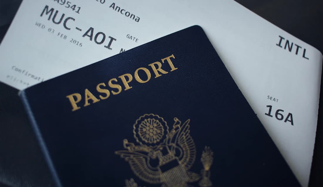 A passport and documents, the records you provide for the filing.