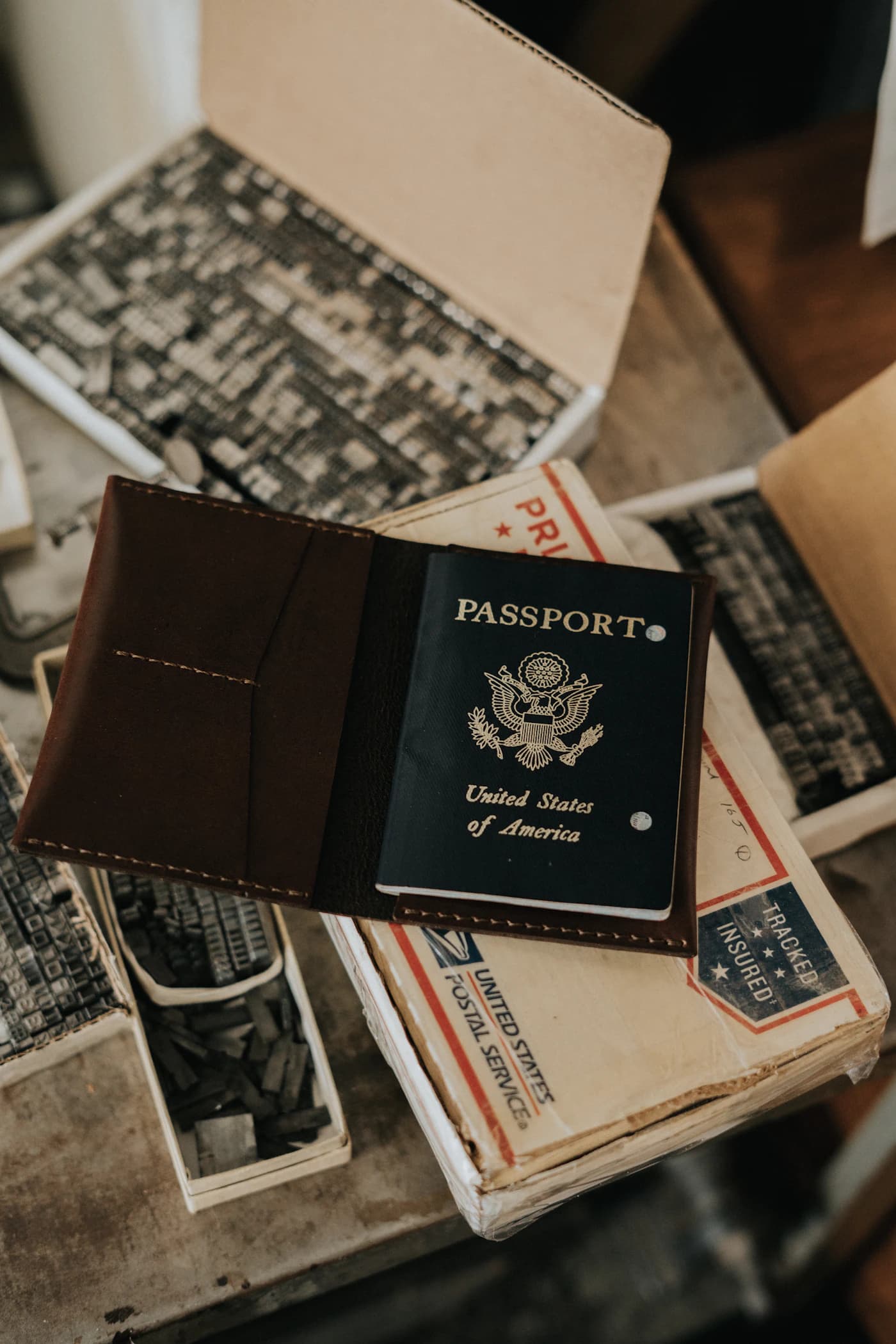 A US passport laid flat on a clean white surface, the eligibility document the S-Corp turns on.