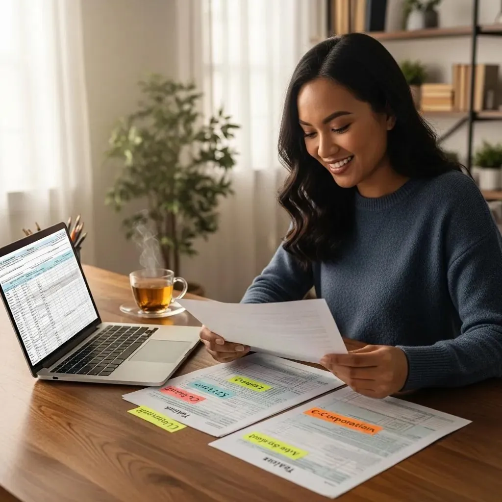 Foreign entrepreneur reviewing tax structure options for a U.S. business